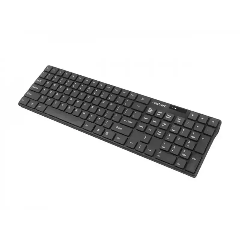 Kabelloses Tastatur-Maus-Set NATEC Stingray NZB-1440 — RF Wireless, Full-Size 108-Tasten QWERTY, US-Englisch, schwarz