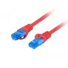 LANBERG RJ-45 Cat6a Patchkabel PCF6A-10CC-0100-R, 1 m, S/FTP, CCA, LSZH, rot