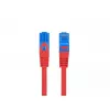 LANBERG RJ-45 Cat6a Patchkabel PCF6A-10CC-0100-R, 1 m, S/FTP, CCA, LSZH, rot