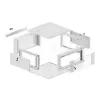 Wandmontierbarer 19-Zoll-4U-Netzwerkschrank LANBERG WAFA-5604-10S, 600 mm Tiefe, grau, Glastür (gefaltet)