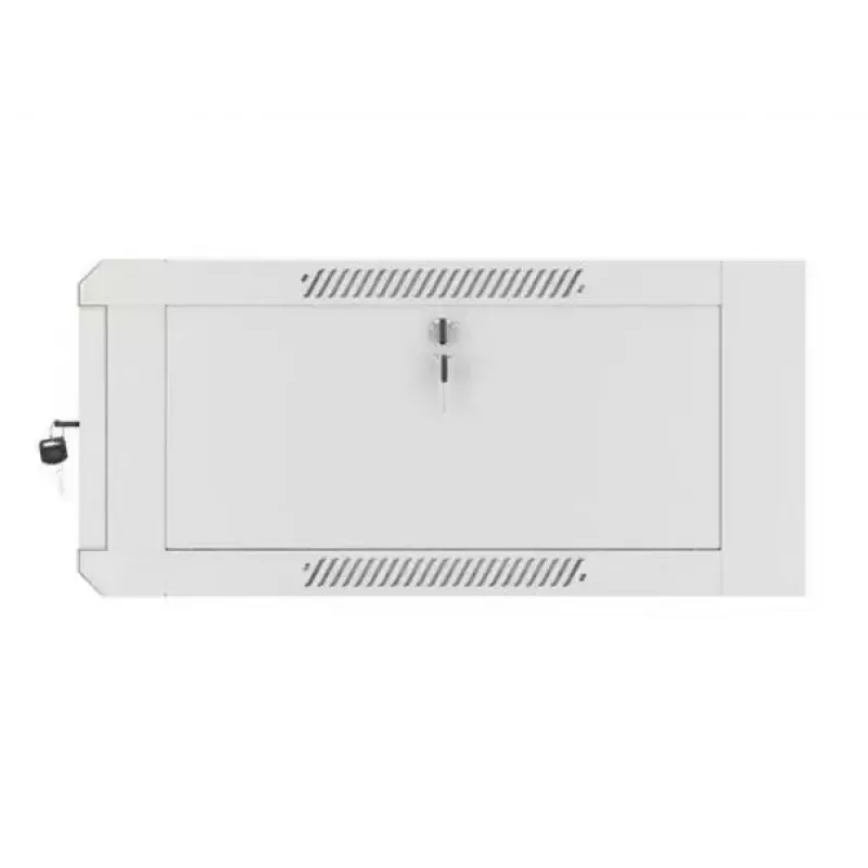 Wandmontierbarer 19-Zoll-4U-Netzwerkschrank LANBERG WAFA-5604-10S, 600 mm Tiefe, grau, Glastür (gefaltet)