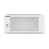 Wandmontierbarer 19-Zoll-4U-Netzwerkschrank LANBERG WAFA-5604-10S, 600 mm Tiefe, grau, Glastür (gefaltet)