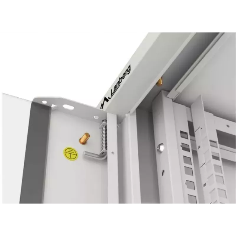 Wandmontierbarer 19-Zoll-4U-Netzwerkschrank LANBERG WAFA-5604-10S, 600 mm Tiefe, grau, Glastür (gefaltet)