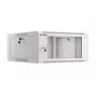Wandmontierbarer 19-Zoll-4U-Netzwerkschrank LANBERG WAFA-5604-10S, 600 mm Tiefe, grau, Glastür (gefaltet)
