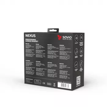 Headset Savio NEXUS Kabelgebundenes Gaming-Headset Schwarz