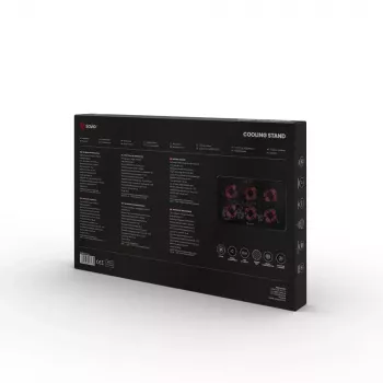 Laptop-Kühlpad SAVIO COS-01 mit 6 beleuchteten Lüftern 2000 U/min, USB 2.0, für bis zu 17,3-Zoll-Bildschirme