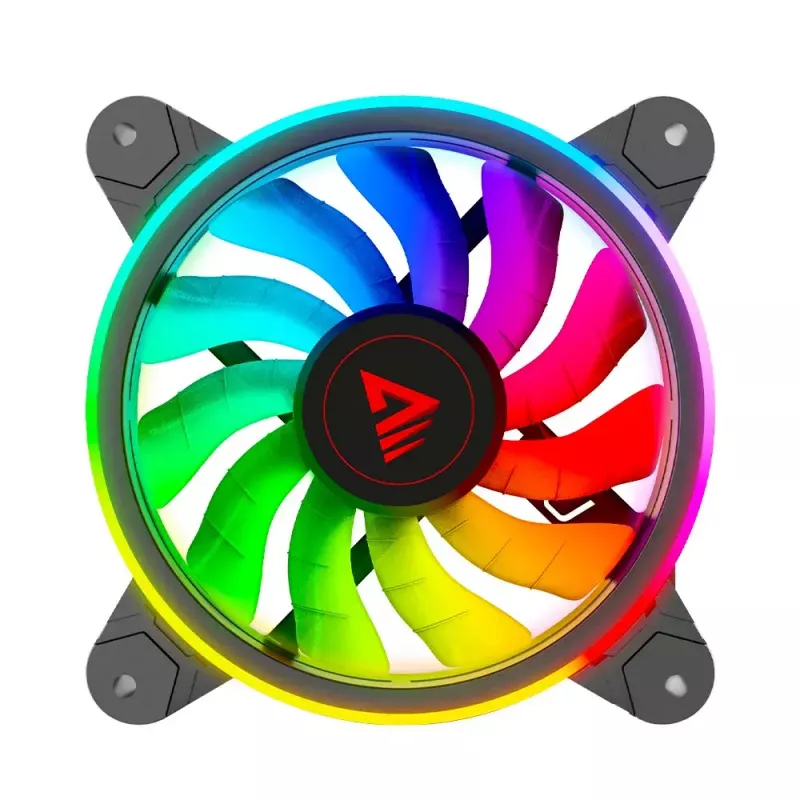 120mm ARGB Gehäuselüfter 4er-Pack SAVIO FAN-01 mit Controller und Fernbedienung, 12 V, 1200 U/min, 25 dB (Schwarz)