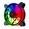 120mm ARGB Gehäuselüfter 4er-Pack SAVIO FAN-01 mit Controller und Fernbedienung, 12 V, 1200 U/min, 25 dB (Schwarz)