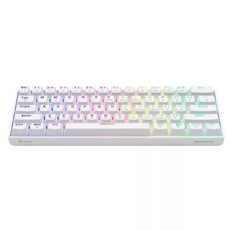Savio WHITEOUT X2 RED Gaming-Tastatur USB QWERTY Mechanisch 61 Tasten