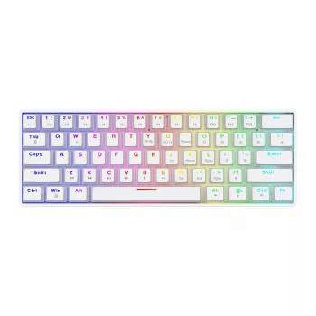 Savio WHITEOUT X2 RED Gaming-Tastatur USB QWERTY Mechanisch 61 Tasten