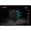 CPU-Luftkühler SAVIO Vortex X2 Schwarz – 120-mm-Lüfter, Höhe 157 mm, PWM, kompatibel mit LGA 2066
