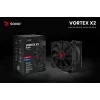 CPU-Luftkühler SAVIO Vortex X2 Schwarz – 120-mm-Lüfter, Höhe 157 mm, PWM, kompatibel mit LGA 2066