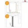 Kabelorganizer MACLEAN MC-768B — schwarze, schreibtischmontierte Kabelmanagement-Wanne