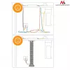 Kabelorganizer MACLEAN MC-768B — schwarze, schreibtischmontierte Kabelmanagement-Wanne