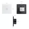 Touch-Lichtschalter MACLEAN MCE703W, Glasfront, 1-fach, 220V