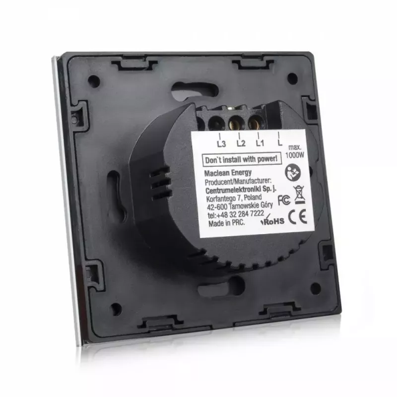 Touch-Lichtschalter MACLEAN MCE703W, Glasfront, 1-fach, 220V