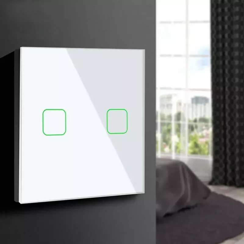 Touch-Lichtschalter MACLEAN MCE703W, Glasfront, 1-fach, 220V