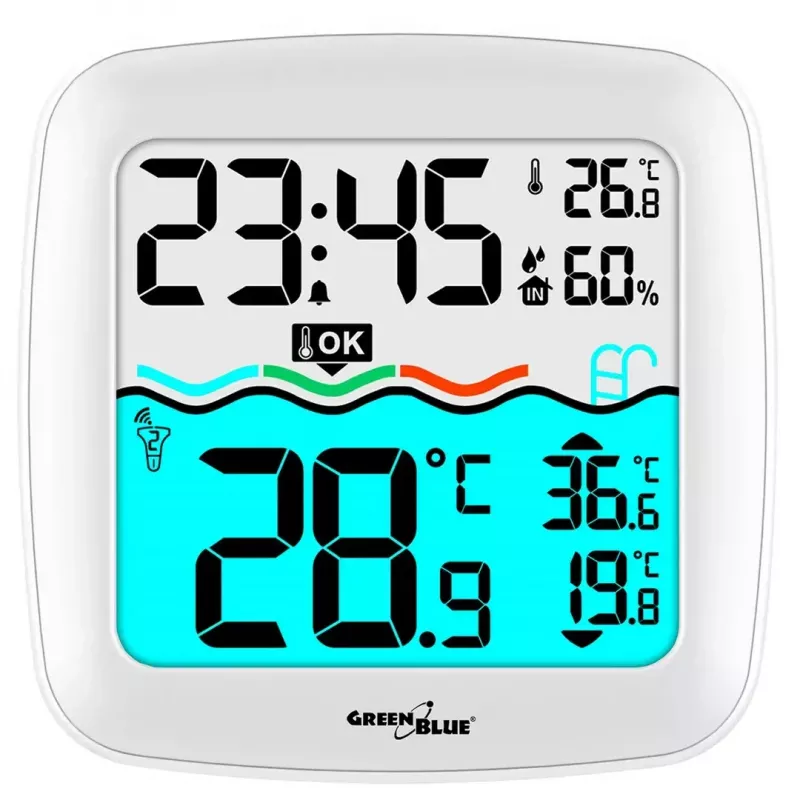 Kabelloser Pool-Temperatursensor GreenBlue GB216 IPX7 wasserdicht, Modell GB216