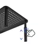 Laptop-Ständer MACLEAN MC-946 für 13–32 Zoll Geräte, 3-stufige Höhe (11/13/15 cm), Schublade, schwarz, bis 20 kg