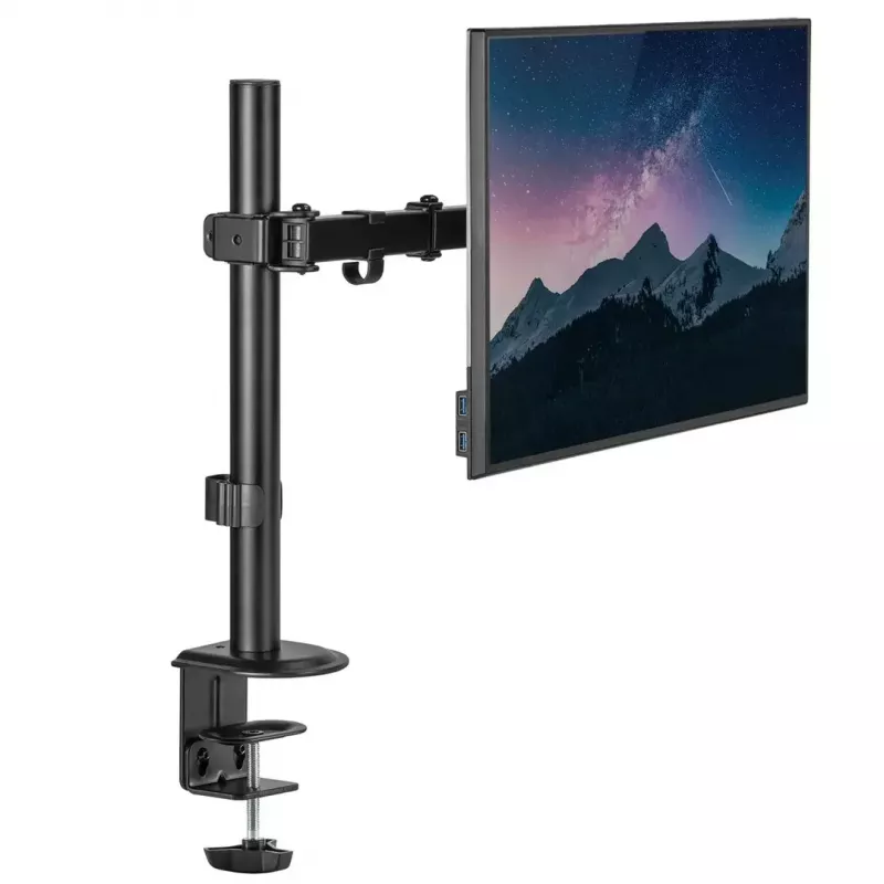 Monitor-Tischhalterung MACLEAN MC-753N für 17–32 Zoll Bildschirme, VESA 75x75 / 100x100, max. 9 kg, Neigung ±45°, Schwenkung ±180°, höhenverstellbar