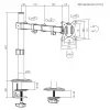 Monitor-Tischhalterung MACLEAN MC-753N für 17–32 Zoll Bildschirme, VESA 75x75 / 100x100, max. 9 kg, Neigung ±45°, Schwenkung ±180°, höhenverstellbar
