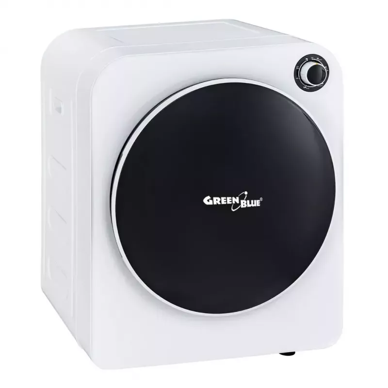 Elektrischer Wäschetrockner GreenBlue GB410 — 3 kg Kapazität, 830 W, Abluft, 5 Trockenprogramme, Energieeffizienzklasse C