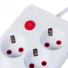 Steckdosenleiste MACLEAN MCE393 W — 4 Steckdosen + 3×USB, 110–240V, 2,1A USB, 2500W, 3 m, weiß