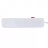 Steckdosenleiste MACLEAN MCE393 W — 4 Steckdosen + 3×USB, 110–240V, 2,1A USB, 2500W, 3 m, weiß