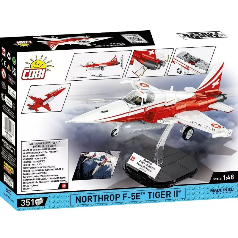 Konstruktionsspielzeug Cobi Northrop F-5E Tiger II Modell 5857 Bausteinset
