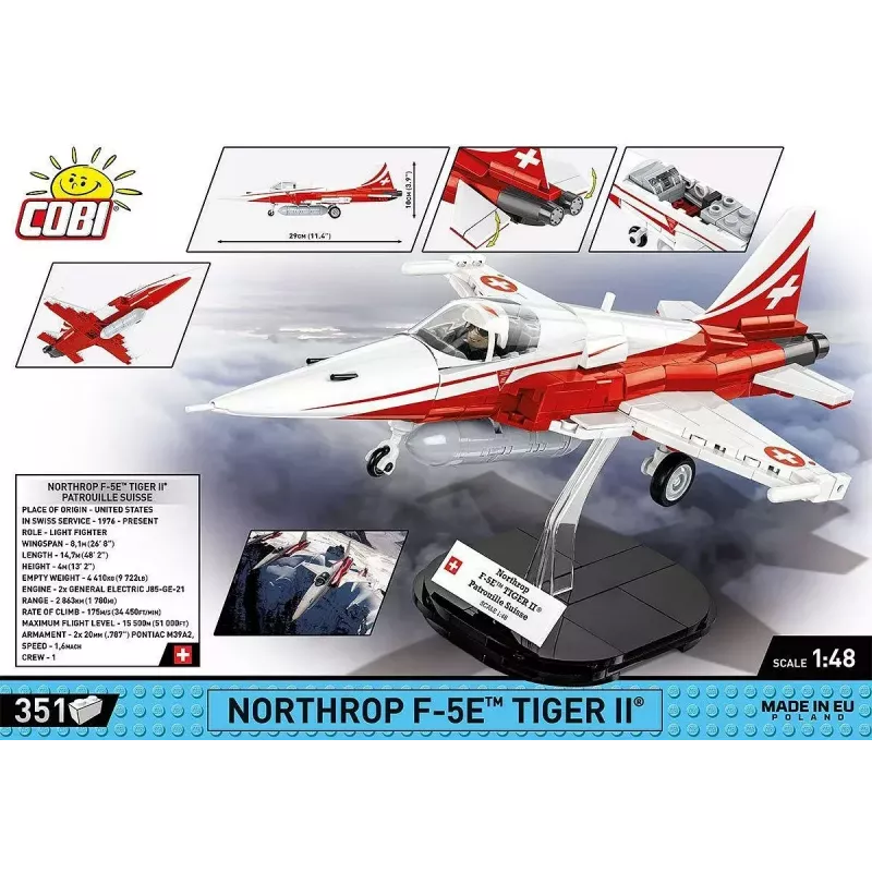 Konstruktionsspielzeug Cobi Northrop F-5E Tiger II Modell 5857 Bausteinset