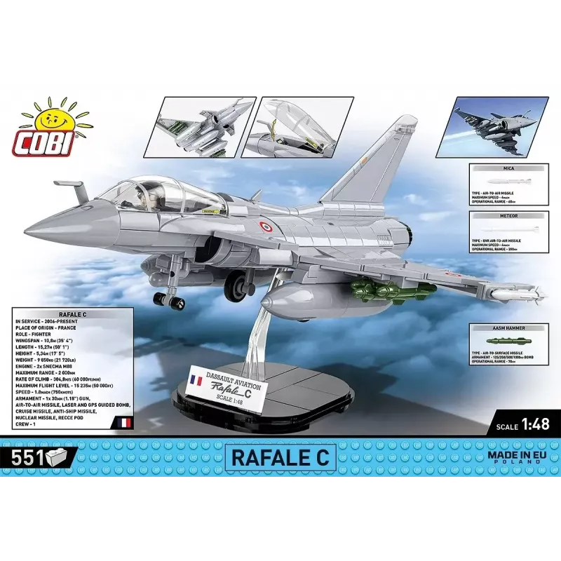 Konstruktionsbausteine-Set Cobi Rafale C 551 Teile Modell COBl-5901