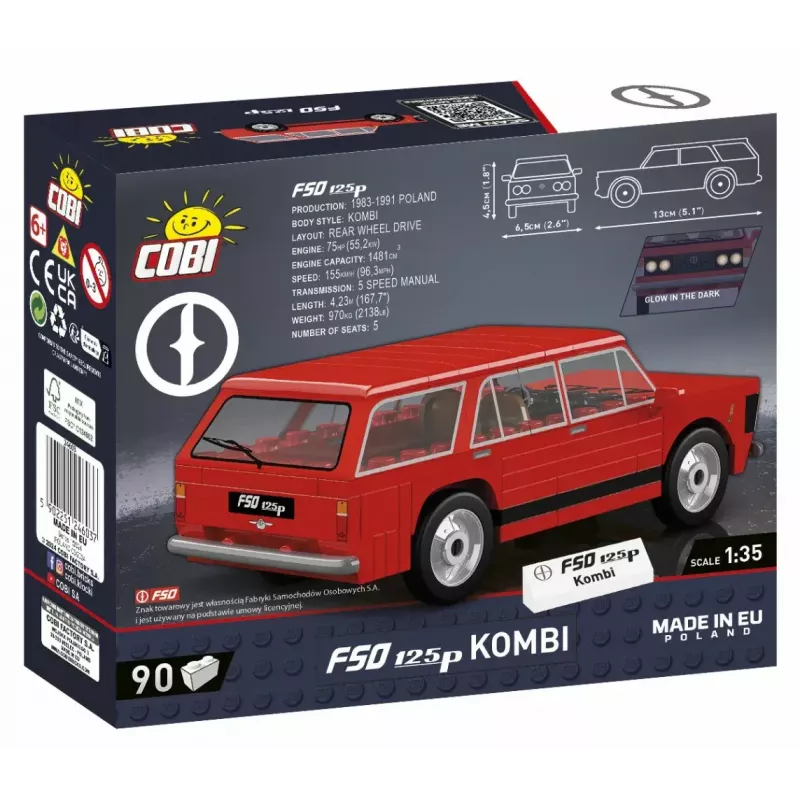 Bausteinset Cobi Blocks FSO 125p 90 Blöcke COBI-24603 – 90 Kunststoff-Bausteine