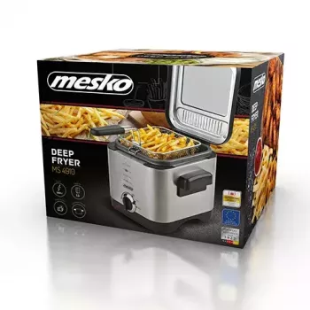 Fritteuse Mesko Home MS 4910 Single 1,5 L 900 W Schwarz Satinstahl