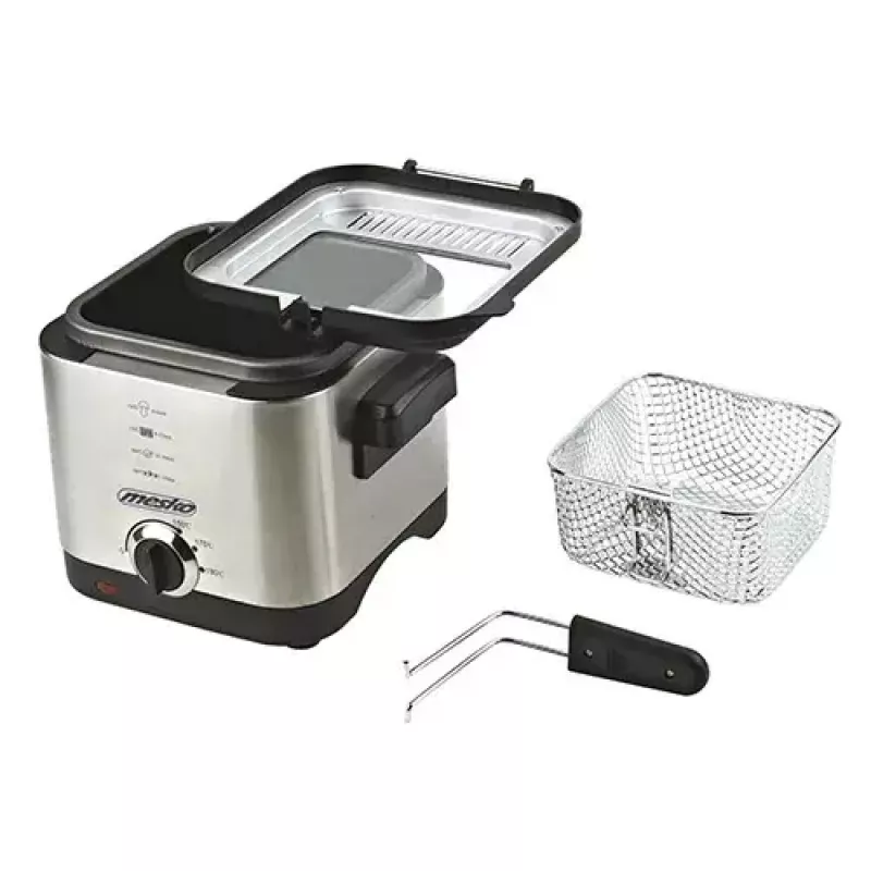 Fritteuse Mesko Home MS 4910 Single 1,5 L 900 W Schwarz Satinstahl