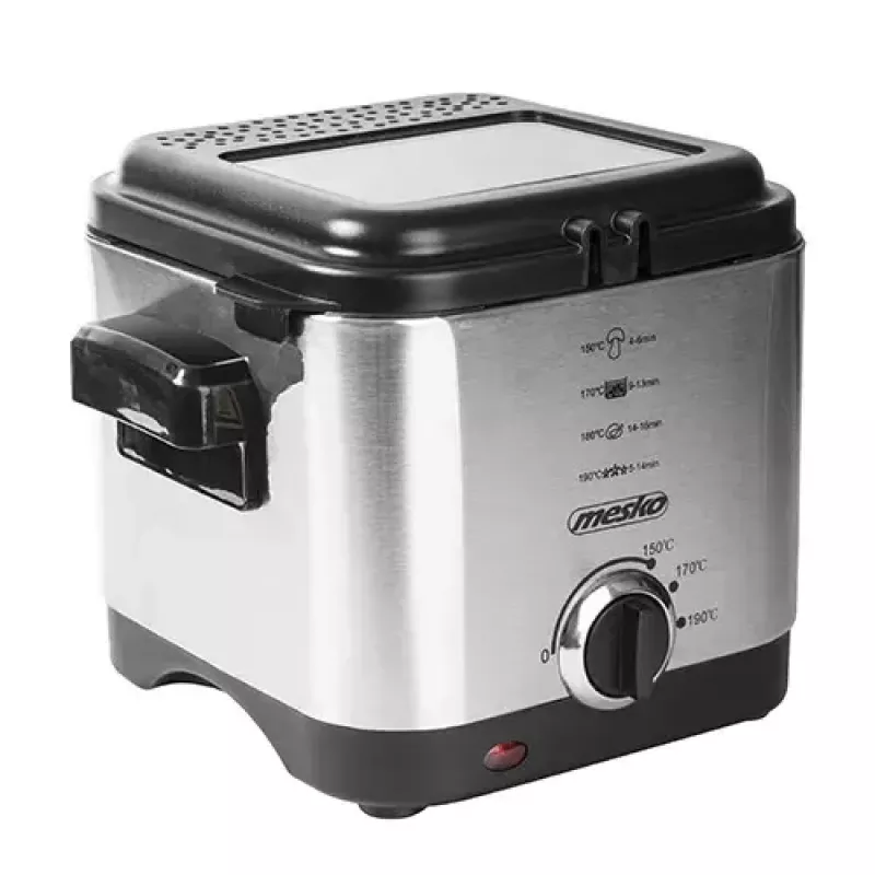 Fritteuse Mesko Home MS 4910 Single 1,5 L 900 W Schwarz Satinstahl
