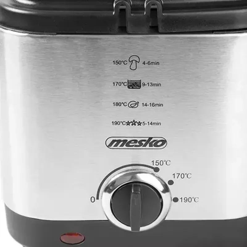 Fritteuse Mesko Home MS 4910 Single 1,5 L 900 W Schwarz Satinstahl