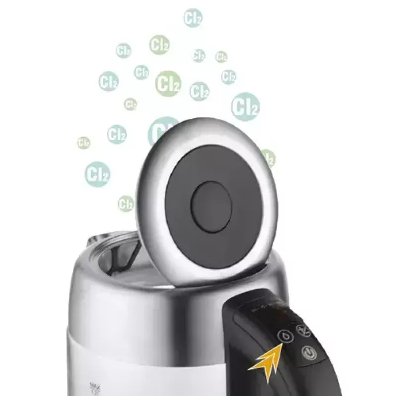 Adler AD 1247 Wasserkocher 1,7 l 2200 W Glaskorpus Edelstahlelemente Schwarz