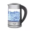 Adler AD 1247 Wasserkocher 1,7 l 2200 W Glaskorpus Edelstahlelemente Schwarz