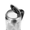 Adler AD 1247 Wasserkocher 1,7 l 2200 W Glaskorpus Edelstahlelemente Schwarz