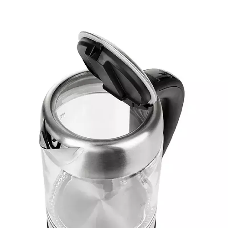Adler AD 1247 Wasserkocher 1,7 l 2200 W Glaskorpus Edelstahlelemente Schwarz