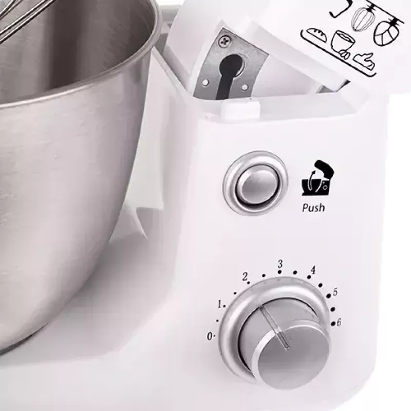Küchenmaschine Adler AD 4216, 500 W, 4-l-Edelstahlschüssel, weiß