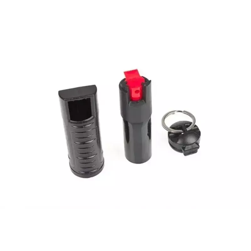 Persönliches Verteidigungs-Pfefferspray-Gel GUARD YC-10014, 20 ml, Gel, 2.000.000 SHU, schwarz, Schlüsselclip
