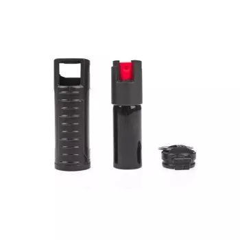Persönliches Verteidigungs-Pfefferspray-Gel GUARD YC-10014, 20 ml, Gel, 2.000.000 SHU, schwarz, Schlüsselclip