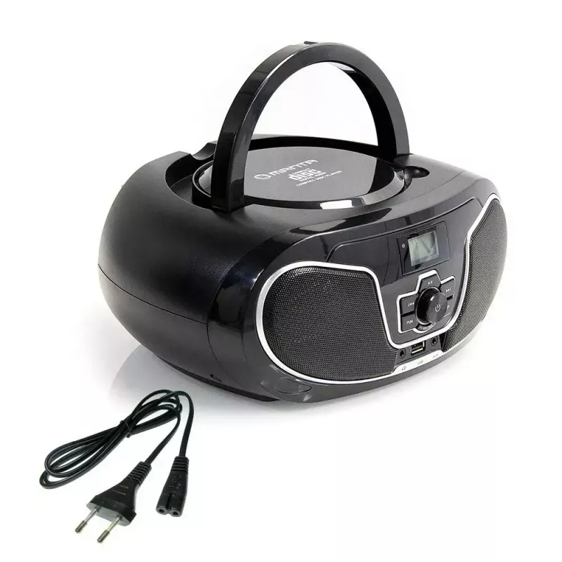 Tragbarer Ghettoblaster MANTA BBX007 mit Bluetooth 5.0, UKW-Radio (87,5–108 MHz), LCD, Teleskopantenne