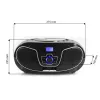 Tragbarer Ghettoblaster MANTA BBX007 mit Bluetooth 5.0, UKW-Radio (87,5–108 MHz), LCD, Teleskopantenne