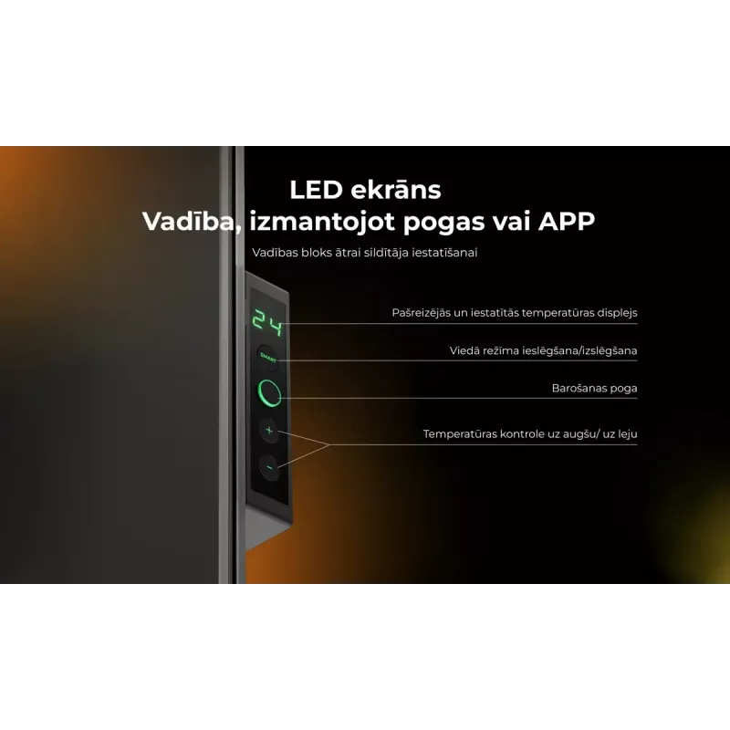 Infrarot-Elektroheizung AENO Premium Eco Smart Heater AGH0005S, Grau