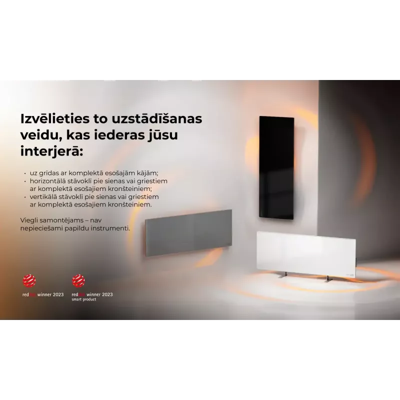 Infrarot-Elektroheizung AENO Premium Eco Smart Heater AGH0005S, Grau
