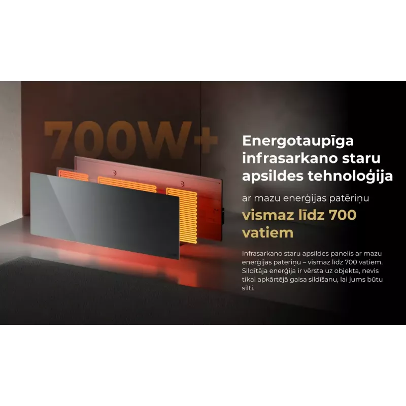 Infrarot-Elektroheizung AENO Premium Eco Smart Heater AGH0005S, Grau