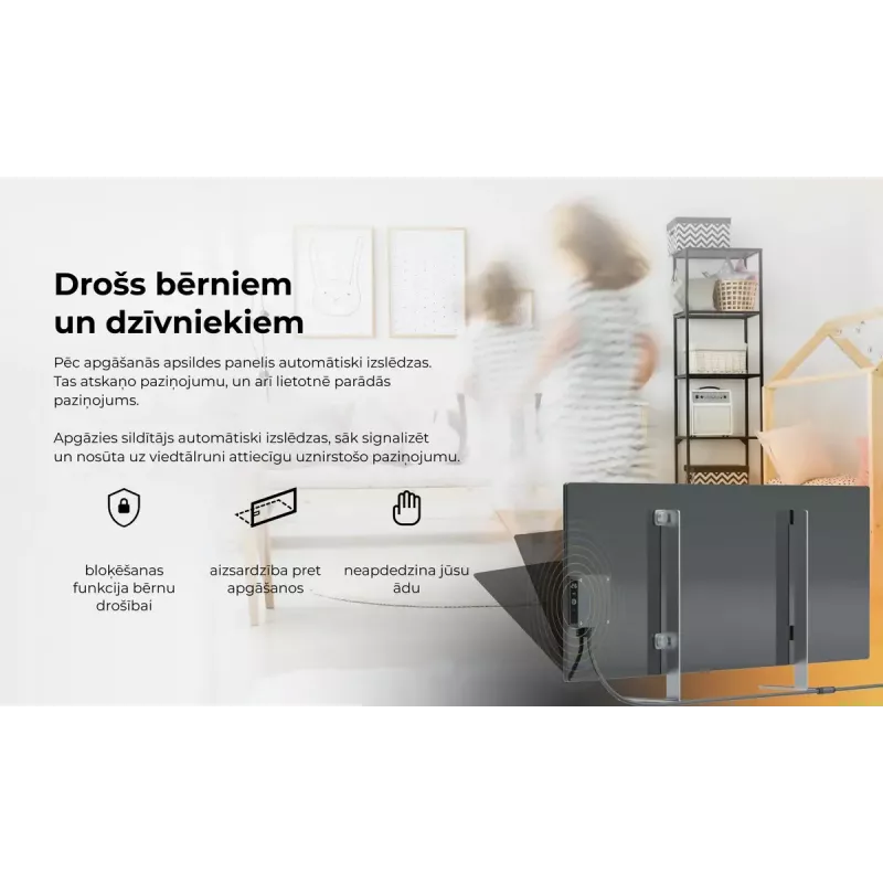 Infrarot-Elektroheizung AENO Premium Eco Smart Heater AGH0005S, Grau