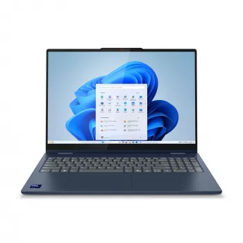 Lenovo IdeaPad 5 2-in-1 16IAL10 Intel Core Ultra 7 255U Hybrid (2-in-1) 40,6 cm (16 Zoll) Touchscreen WUXGA 32 GB LPDDR5x-SDRAM 1 TB SSD Wi-Fi 6 (802.11ax) Windows 11 Home Englisch Blau